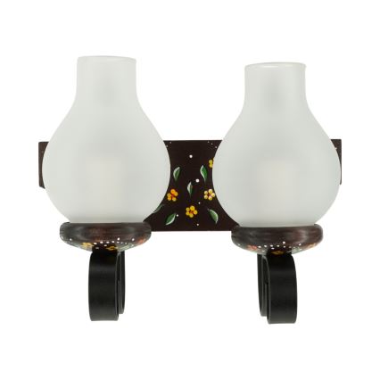 Brilagi - QUEEN Wall Sconce 2xE14/40W/230V beech/wenge