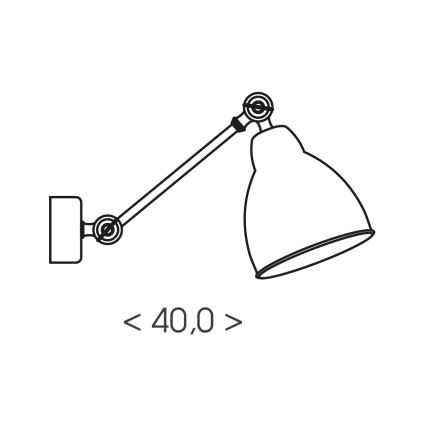 Brilagi - QUILL Wall Lamp 1xE27/40W/230V 40 cm White