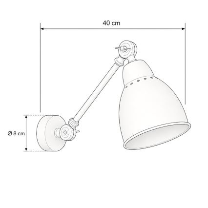 BRILAGI - QUILL Wall Lamp 1xE27/40W/230V 40 cm White