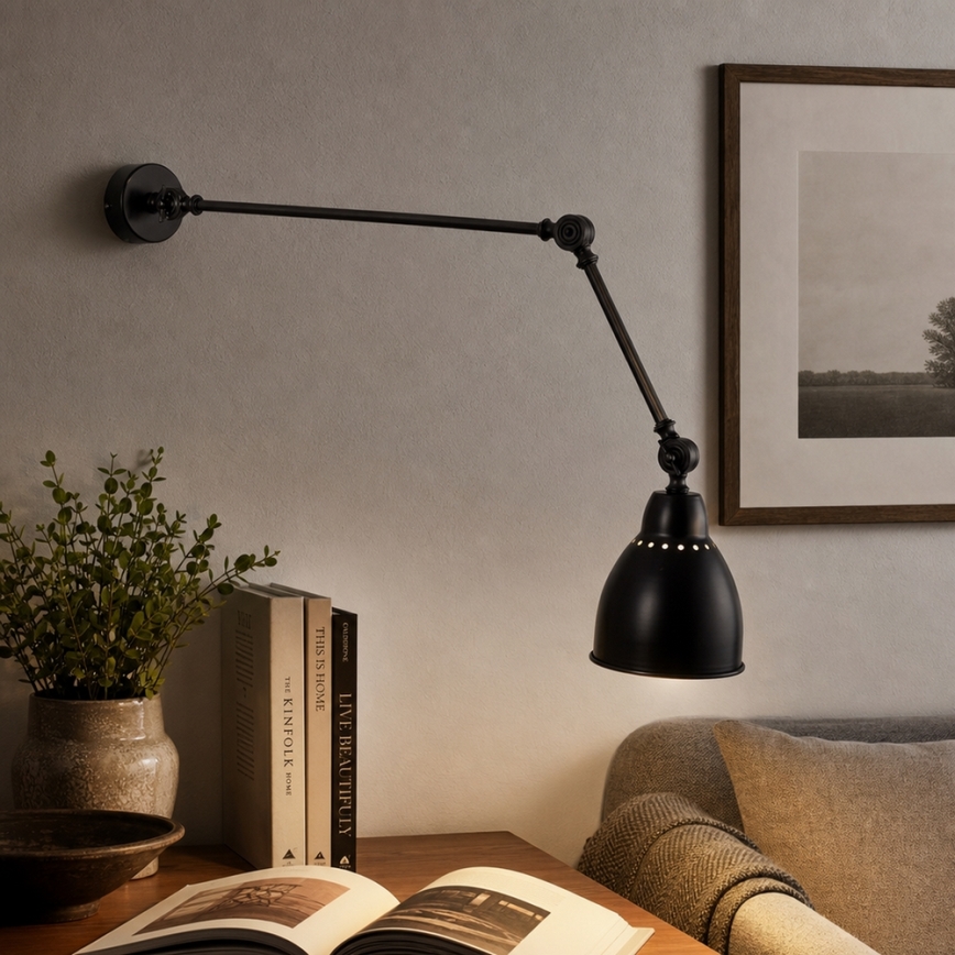 BRILAGI - QUILL Wall Lamp 1xE27/40W/230V, 83 cm, Black