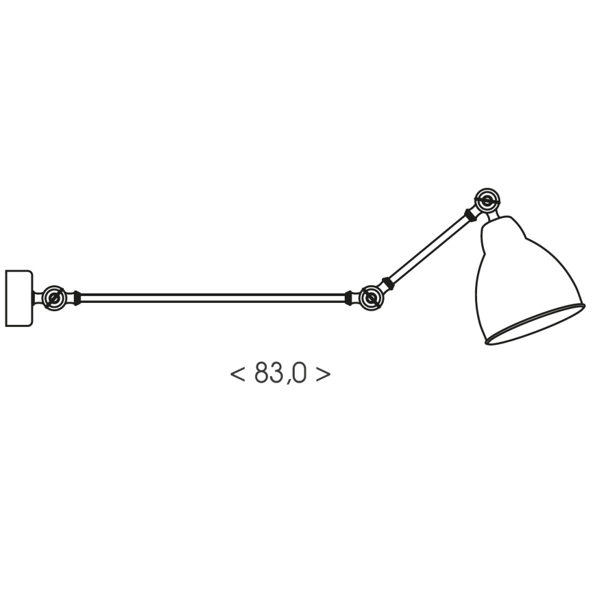 Brilagi - QUILL Wall Lamp 1xE27/40W/230V, 83 cm, Black