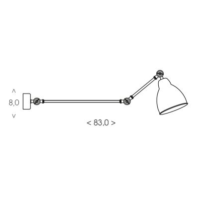 BRILAGI - QUILL Wall Lamp 1xE27/40W/230V, 83 cm, Black