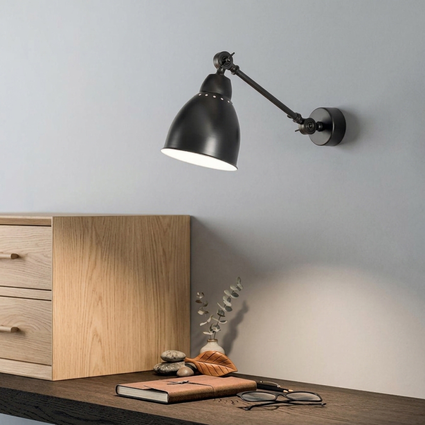 BRILAGI - QUILL Wall Light 1x E27/40W/230V, 40 cm, Black