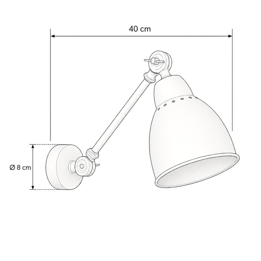 BRILAGI - QUILL Wall Light 1x E27/40W/230V, 40 cm, Black
