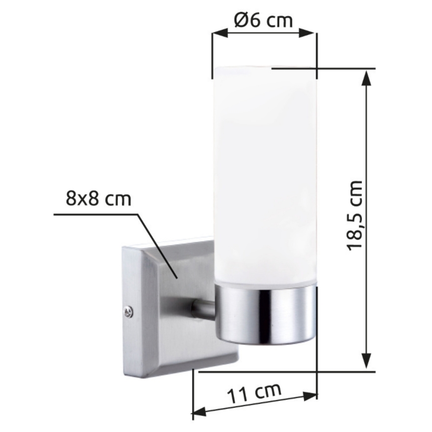 Brilagi - RAY Bathroom Wall Light 1xE14/40W/230V IP44