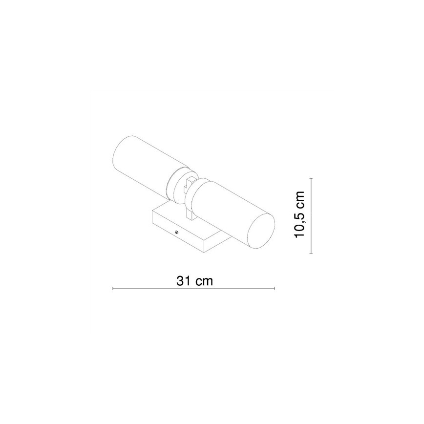 Brilagi - RAY Bathroom Wall Light 2xE14/40W/230V IP44