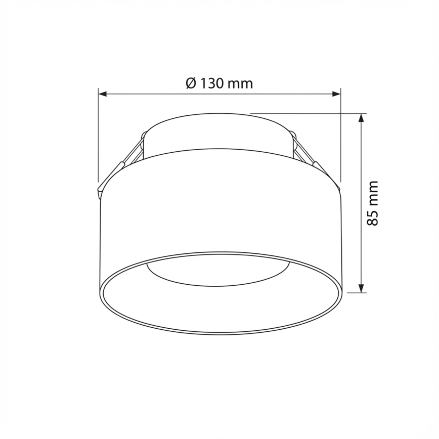 Brilagi - Recessed downlight AURA LUX 1xGX53/30W/230V dia. 13 cm black/smoked