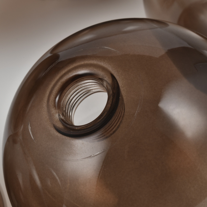 Brilagi - Replacement glass shade for MISTEL and MILLA chandeliers, wall lights and lamps, Ø 12 cm, smoked brown