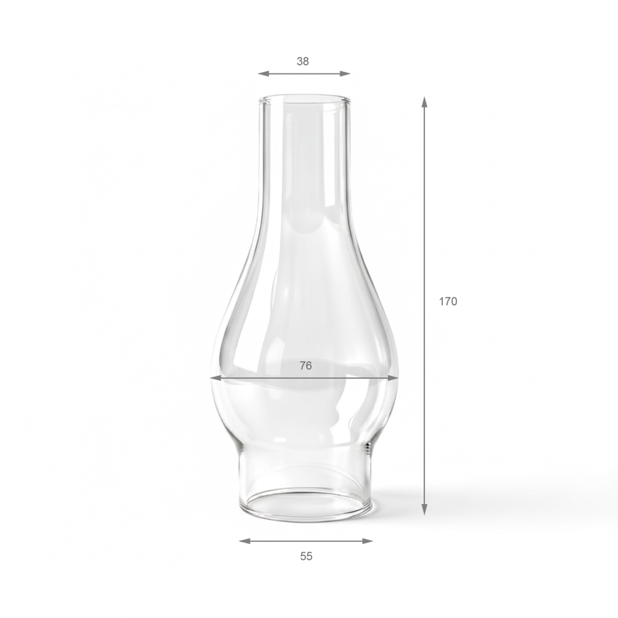 Brilagi - Replacement Glass Chimney for MERLIN Kerosene Lamp