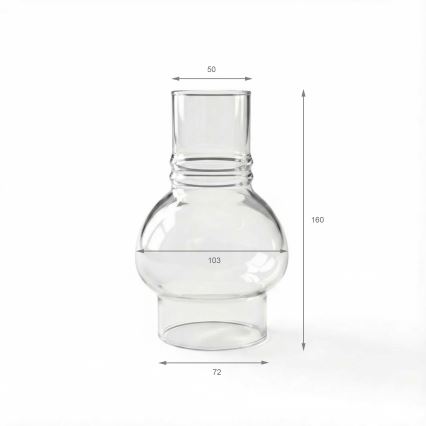 Brilagi - Replacement Glass Chimney for MERLIN Kerosene Lamp