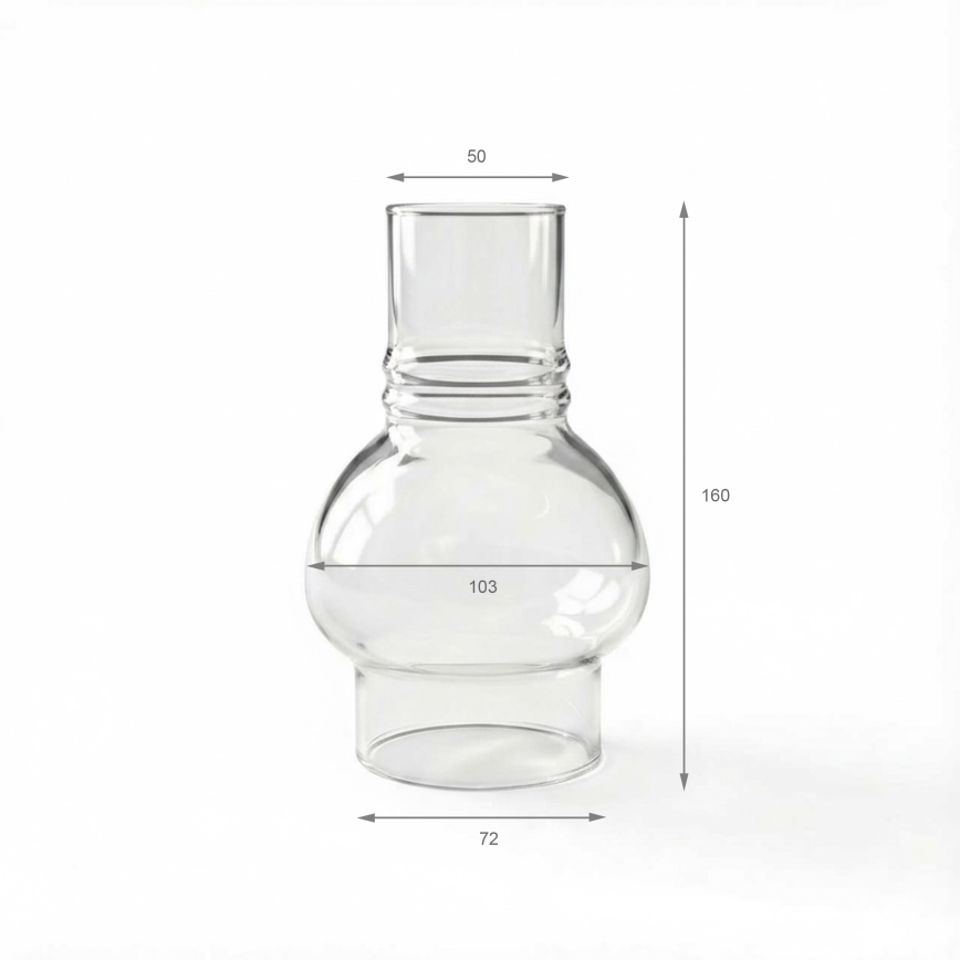 Brilagi - Replacement Glass Chimney for MERLIN Kerosene Lamp
