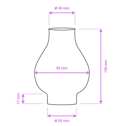 Brilagi - Replacement glass shade for ROATA, VELA, RUSTIC, QUEEN, TIMONA chandeliers and wall lights, for E14 sockets, white