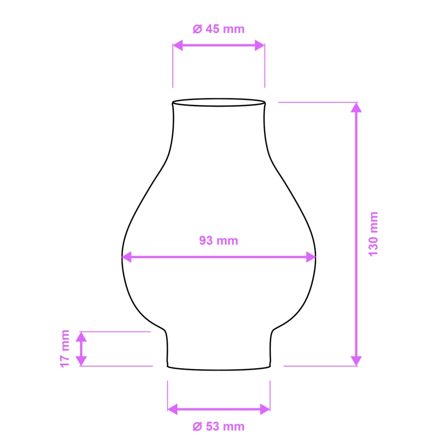 Brilagi - Replacement glass shade for ROATA, VELA, RUSTIC, QUEEN, TIMONA chandeliers and wall lights, for E14 sockets, white