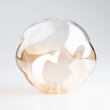BRILAGI - Replacement glass for chandelier, wall and ceiling light LAVA/VULCANO G9 Ø 15 cm smoked beige