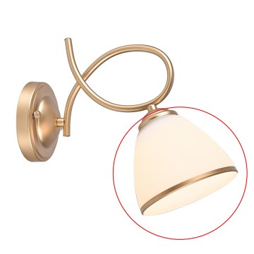 Brilagi - Replacement glass for FRED E27 wall lamp and chandelier, Ø 13.5 cm, cream/gold