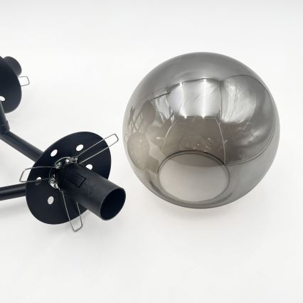 Brilagi - Replacement glass for MALIVA E14 chandelier and lamp, Ø 13 cm, smoked