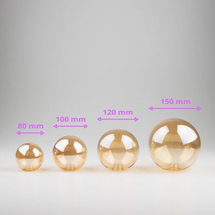 BRILAGI - Replacement glass shade for MISTEL and MILLA chandeliers, wall lights and lamps, Ø 12 cm, gold