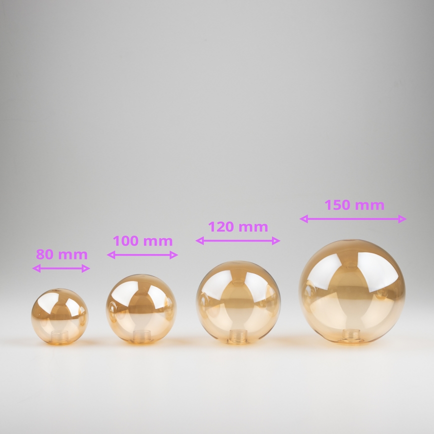 BRILAGI - Replacement glass shade for MISTEL and MILLA chandeliers, wall lights and lamps, Ø 12 cm, gold
