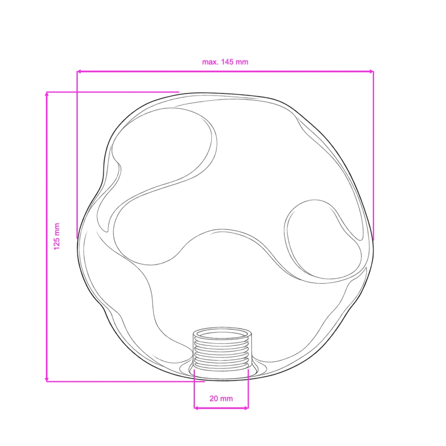 BRILAGI - Replacement glass for chandelier, wall and ceiling fixtures LAVA/VULCANO G9 Ø 15 cm white