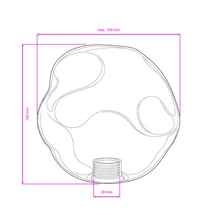 BRILAGI - Replacement glass for chandelier, wall and ceiling light LAVA/VULCANO G9 Ø 15 cm smoked beige