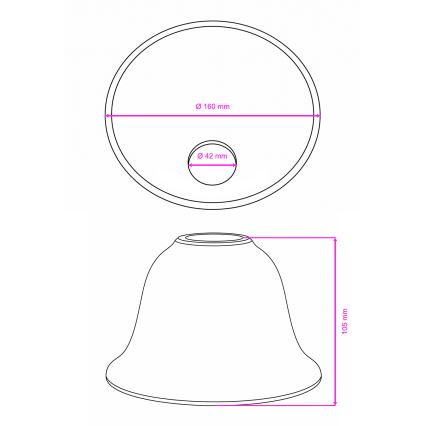 BRILAGI - Replacement glass shade for CLASSIC E14 chandelier and wall sconce, Ø 11 cm, white