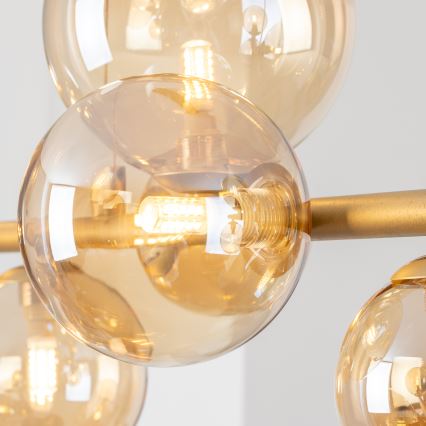 BRILAGI - Premium replacement glass shade for MISTEL and MILLA chandelier, wall light and lamp, Ø 15 cm, gold
