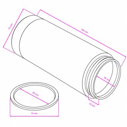 BRILAGI - Replacement lampshade for ELIA, NOVA E27, white/anthracite