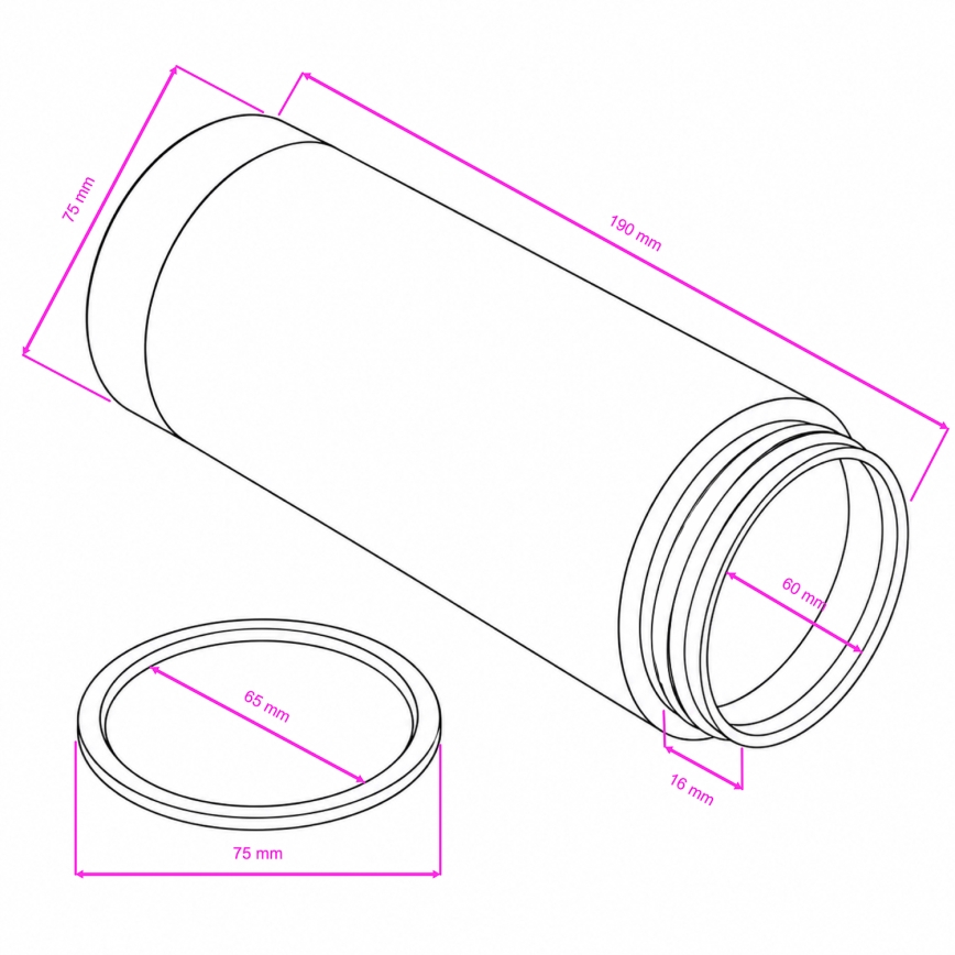 BRILAGI - Replacement lampshade for ELIA, NOVA E27, white/anthracite