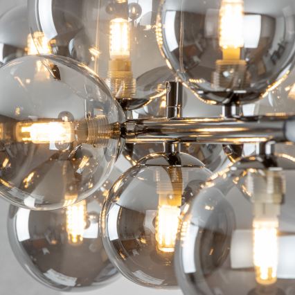 BRILAGI - Replacement glass shade for MISTEL and MILLA chandeliers, wall lights and lamps, Ø 15 cm, smoked