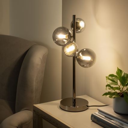 BRILAGI - Replacement glass shade for MISTEL and MILLA chandeliers, wall lights and lamps, Ø 15 cm, smoked