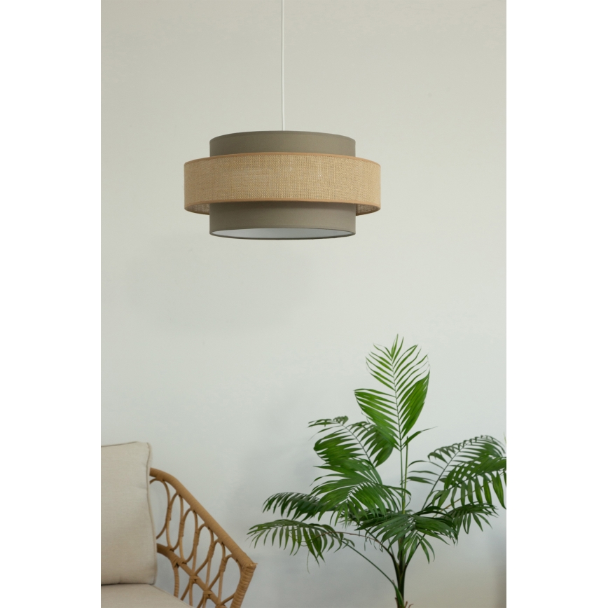 Brilagi - RESNA cable-hung pendant 1xE27/60W/230V Ø 40 cm brown/beige