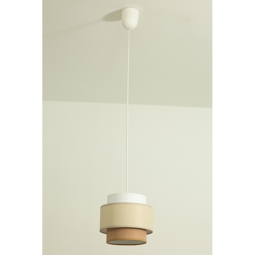 Brilagi - RESNA cable-hung pendant lamp 1xE27/60W/230V Ø 20 cm cream/beige