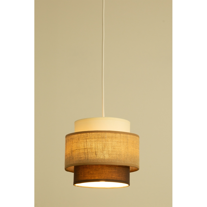 Brilagi - RESNA Cable-Hung Pendant Light 1xE27/60W/230V, dia. 20 cm, beige/black