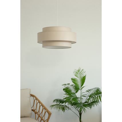 Brilagi - RESNA Cable-Hung Pendant Light 1xE27/60W/230V Ø 40 cm, Beige