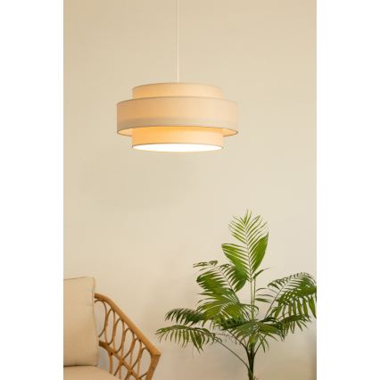 Brilagi - RESNA Cable-Hung Pendant Light 1xE27/60W/230V Ø 40 cm, Beige