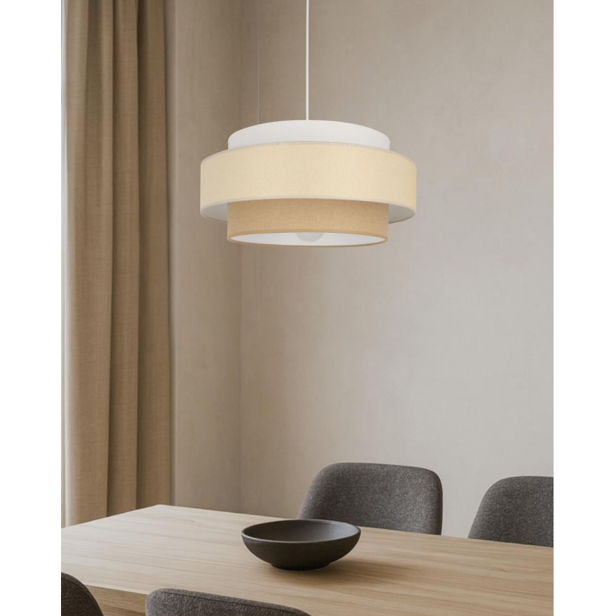 Brilagi - RESNA cable-hung pendant light 1xE27/60W/230V Ø 40 cm cream/beige