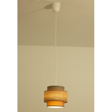 Brilagi - RESNA Cable Pendant Light 1xE27/60W/230V Ø 20 cm brown/beige