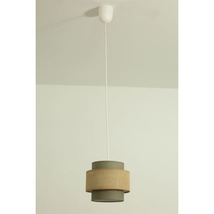 Brilagi - RESNA Cable Pendant Light 1xE27/60W/230V Ø 20 cm brown/beige