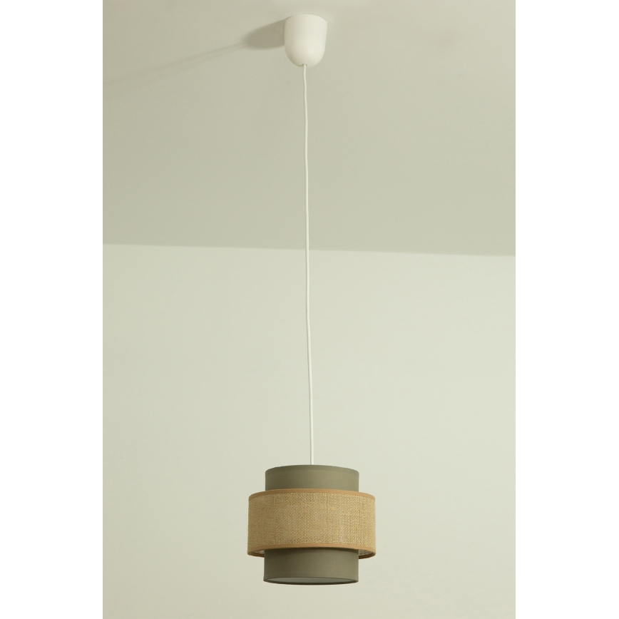 Brilagi - RESNA Cable Pendant Light 1xE27/60W/230V Ø 20 cm brown/beige