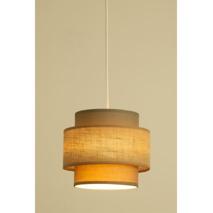 Brilagi - RESNA Cable Pendant Light 1xE27/60W/230V Ø 20 cm brown/beige