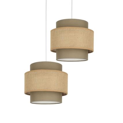 Brilagi - RESNA Cable Pendant Light 2x E27/60W/230V Ø 30 cm Brown/Beige