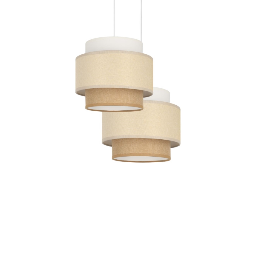 Brilagi - RESNA Cable Pendant Light, 2×E27/60W/230V, Ø 30 cm, cream/beige