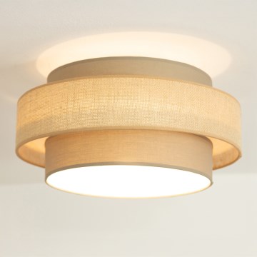 Brilagi - RESNA Ceiling Light 1x E27/60W/230V, Ø 40 cm, Brown/Beige