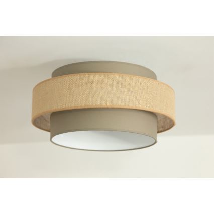Brilagi - RESNA Ceiling Light 1x E27/60W/230V, Ø 40 cm, Brown/Beige