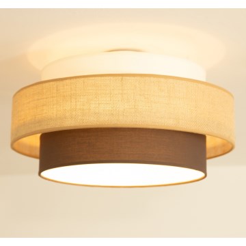 Brilagi - RESNA ceiling light 1xE27/60W/230V Ø 40 cm beige/black