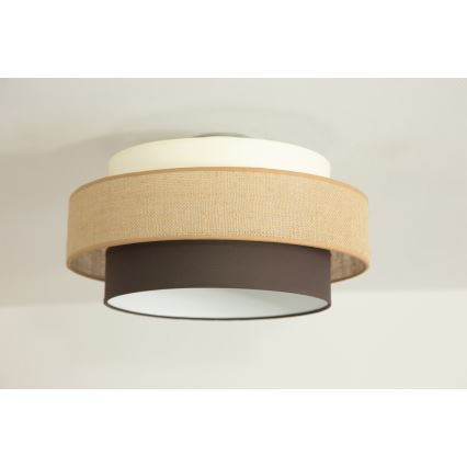 Brilagi - RESNA ceiling light 1xE27/60W/230V Ø 40 cm beige/black