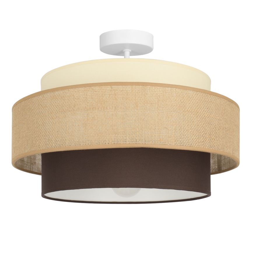 Brilagi - RESNA Flush-Mount Ceiling Light, 1x E27 (max. 60 W), 230 V, Ø 40 cm, Beige/Black