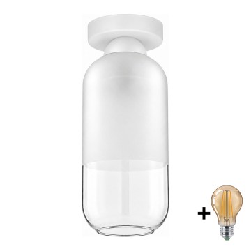 BRILAGI - RETRO GLASS LED ceiling light 1xE27/60W/230V, Ø 14 cm, white