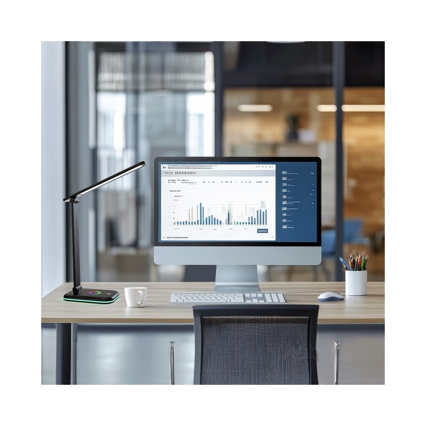 Brilagi - RGBW Dimmable LED Desk Lamp MODO LED/7W/5V 3000/4000/6500K Black