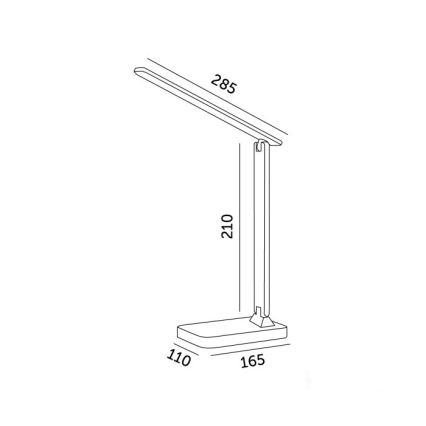 Brilagi - RGBW Dimmable LED Desk Lamp MODO LED/7W/5V 3000/4000/6500K Black